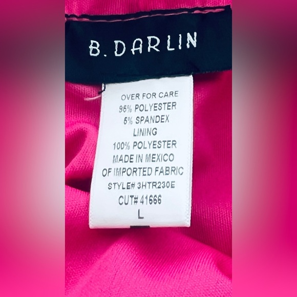 B Darlin Pink sequined Bodycon Dress with Spaghetti Straps for Prom - Picture 5 of 9